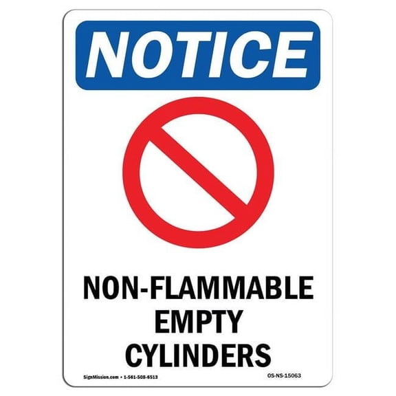 7 x 10 in. OSHA Notice Sign - Non-Flammable Empty