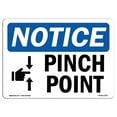 thumbnail image 1 of 7 x 10 in. OSHA Notice Sign - Pinch Point, 1 of 1