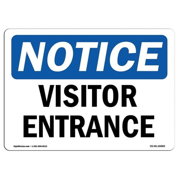 7 x 10 in. OSHA Notice Sign - Visitor Entrance