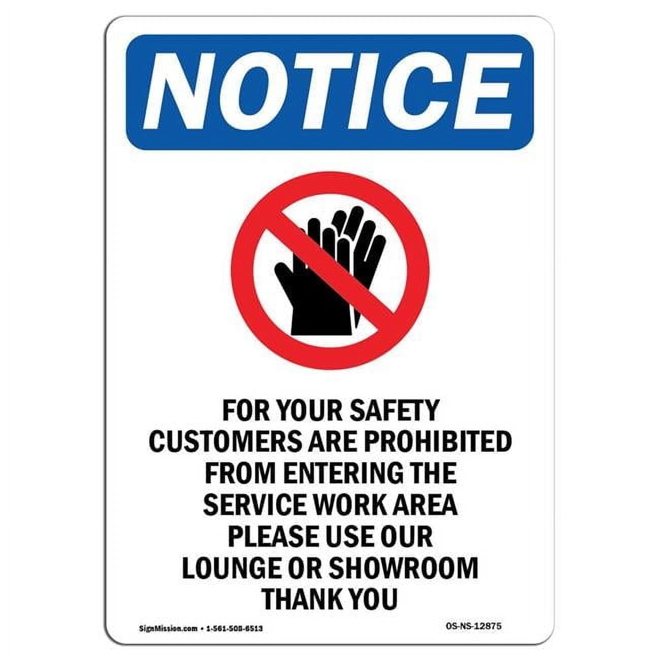 7 x 10 in. OSHA Notice Sign - for Your Safety, Customers - Walmart.com