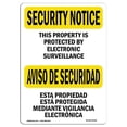 thumbnail image 1 of 7 x 10 in. OSHA Security Notice Sign - Electronic Surveillance Bilingual, 1 of 1
