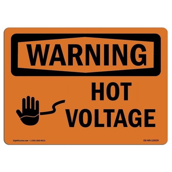 7 x 10 in. OSHA Warning Sign - High Voltage