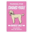 thumbnail image 1 of 7 x 10 in. Standard Poodle Aluminum Sign - Dog Pet Parking French Akc Breeder Groomer, 1 of 1