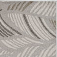 thumbnail image 1 of 7' x 11' Grey Feather Pattern Indoor Outdoor Area Rug, 1 of 3
