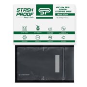 Resealable Vacuum Seal 2-in-1 Quart Storage Zipper Bags 7" x 11" 100 Count 5.5 Mil Black & Clear BPA Free Food Grade Reusable poly Bags for Sandwich, Cookies, Candy, Snacks, Coffee & Dried Fruit