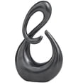 thumbnail image 1 of 7" x 12" Dark Gray Aluminum Metal Swirl Abstract Sculpture, by DecMode, 1 of 9