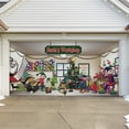 thumbnail image 1 of 7' x 16' Magical Santa’s Workshop Christmas Double Garage Door Banner - Festive Holiday Décor, 1 of 4
