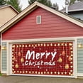 thumbnail image 1 of 7 x 16 ft Double Garage Door Christmas Decorations, Large Christmas Garage Door Decorations, Outdoor Christmas Garage Door Mural, Merry Christmas Decorations (Red), 1 of 3