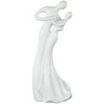 thumbnail image 1 of 7" x 18" White Ceramic Dancing People Sculpture, by DecMode, 1 of 9