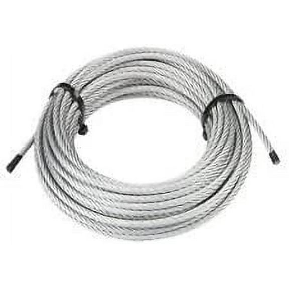 7 x 19 Galvanized Steel Aircraft Cable Wire Rope, 5/16" - 50, 100, 200 ft (100 ft Coil), Silver