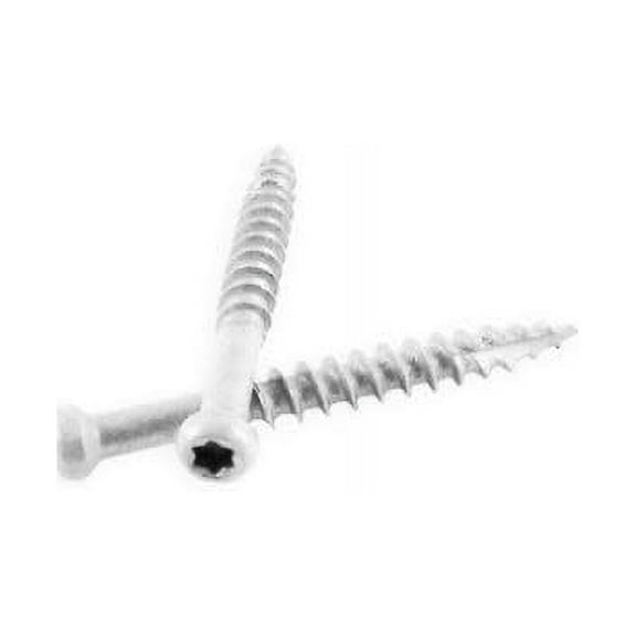 #7 x 2-1/2" White Trim Head Wood Construction Screws, T10, 1LB NET WT. (Approx 133 pieces)