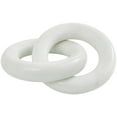 thumbnail image 1 of CosmoLiving by Cosmopolitan White Marble Chain Handmade Geometric 2 Link Decorative Sculpture, 7" x 5" x 2", 1 of 12