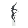 thumbnail image 1 of 7" x 20" Black Polystone Bird Sculpture, by DecMode, 1 of 7