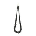thumbnail image 1 of DecMode Black Wood Necklace Handmade Geometric Beaded Garland Decorative Sculpture, 7" x 2" x 25", 1 of 9