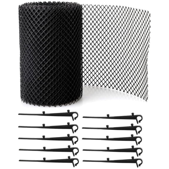 Gutter Guard Mesh,Leaf Guard Protective Netting,Plastic Gutter Guard Mesh Roll,Rain Gutter Guard,Stop Clogged Gutters from Branches, Leaves, Debris,26 ft Micromesh Downspout Protection,Easy Cut,Black