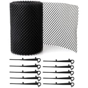 Gutter Guard Mesh,Leaf Guard Protective Netting,Plastic Gutter Guard Mesh Roll,Rain Gutter Guard,Stop Clogged Gutters from Branches, Leaves, Debris,26 ft Micromesh Downspout Protection,Easy Cut,Black