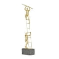thumbnail image 1 of 7" x 28" Gold Polystone People Sculpture with Ladder, by DecMode, 1 of 8