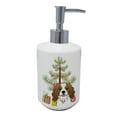 thumbnail image 1 of 7 x 3.5 in. Unisex Christmas Tree & Cavalier Spaniel Ceramic Soap Dispenser, 1 of 1