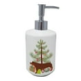 thumbnail image 1 of 7 x 3.5 in. Unisex Duroc Pig Christmas Ceramic Soap Dispenser, Teal, 1 of 1