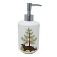 thumbnail image 1 of 7 x 3.5 in. Unisex Sable Marten Christmas Ceramic Soap Dispenser, Teal, 1 of 1