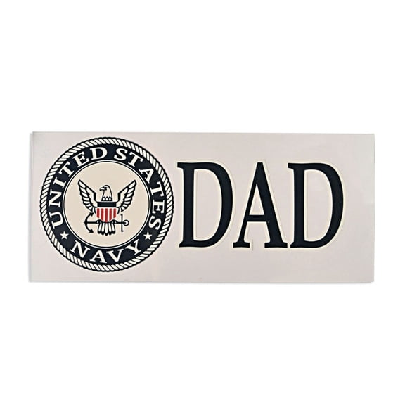 7" x 3" Navy Dad Outside Window Decal