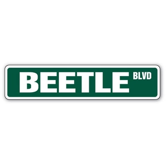 7 x 30 in. Beetle Street Sign - Bug Insect Brown Fly Signs