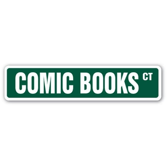 7 x 30 in. Comic Books Street Sign - Funny Book Paper Sketches Comic