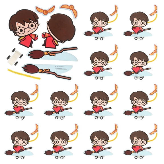 7" x 4 1/2" Harry Potter Quidditch Pull-Back Foam Craft Kits - Makes 12