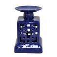 thumbnail image 1 of 7 x 4.75 x 4.75 in. Ceramic Candle Holder Pierce, Blue, 1 of 1