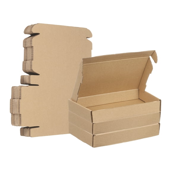 7 x 4 x 1 Inch Shipping Boxes, 33 Pack Hard Corrugated Cardboard Box Cute Carton Boxes Literature Mailer for Mailing Packaging Small Business Gift Storage, Brown