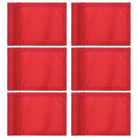 7 x 5 Inch Golf Flag 420D Nylon Mini Garden Pin Flags Target Flag Red 6 Pack
