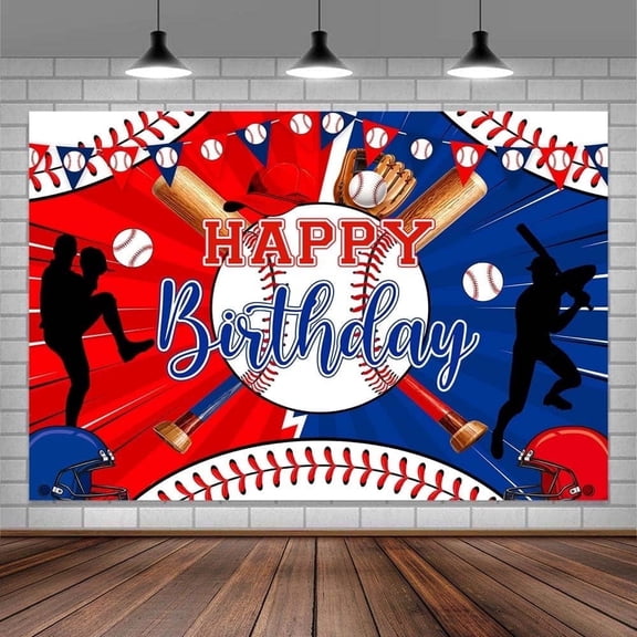 7 x 5 ft Baseball Sports Backdrop Party Decorations Boys Kids Birthday Themed Wall Photography Background Sports Birthday Party Supplies Photo Studio Photography Props