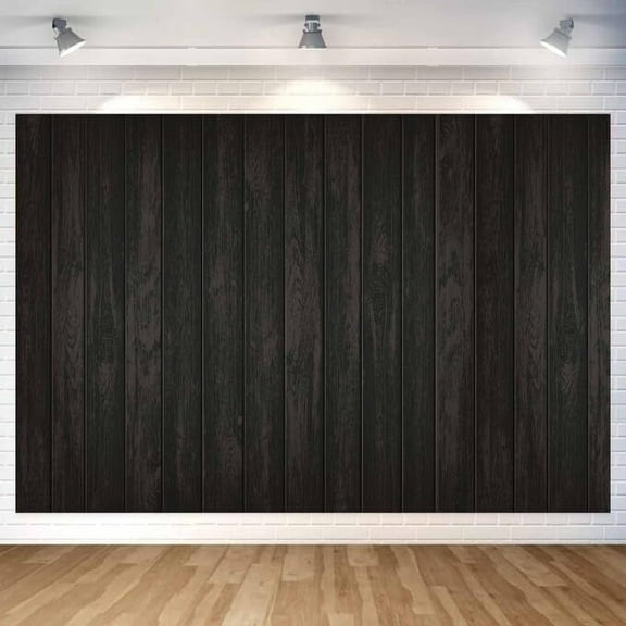7 x 5 ft Rustic Wood Backdrop, Wood Photo Background Black Wooden Photography Background Decoration, Vintage Backdrops for Photography Birthday Party Baby Shower Party Decor Banner