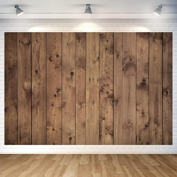 7 x 5 ft Rustic Wood Backdrop, Wood Photo Background Brown Wooden Photography Background Decoration, Vintage Backdrops for Photography Birthday Party Baby Shower Party Decor Banner