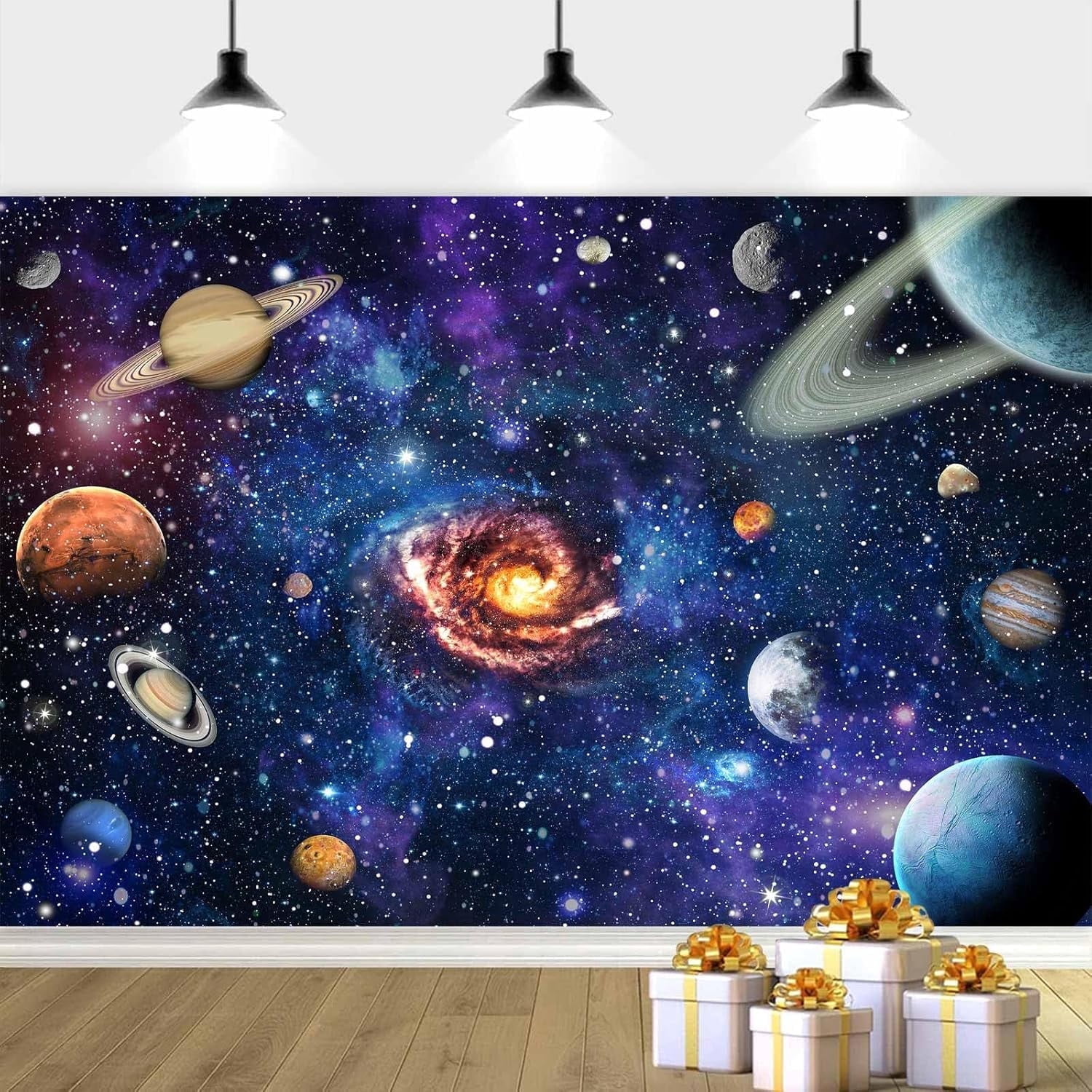 7 x 5 ft Starry Galaxy Photo Backdrop, Outer Space Backdrop Planet ...