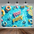 thumbnail image 1 of 7 x 5 ft Summer Banner Pool Party Decorations Swimming Pool Party Party Decorations for Kids Beach Themed Birthday Baby Shower Party Supplies for Summer Holiday Indoor Outdoor, 1 of 5