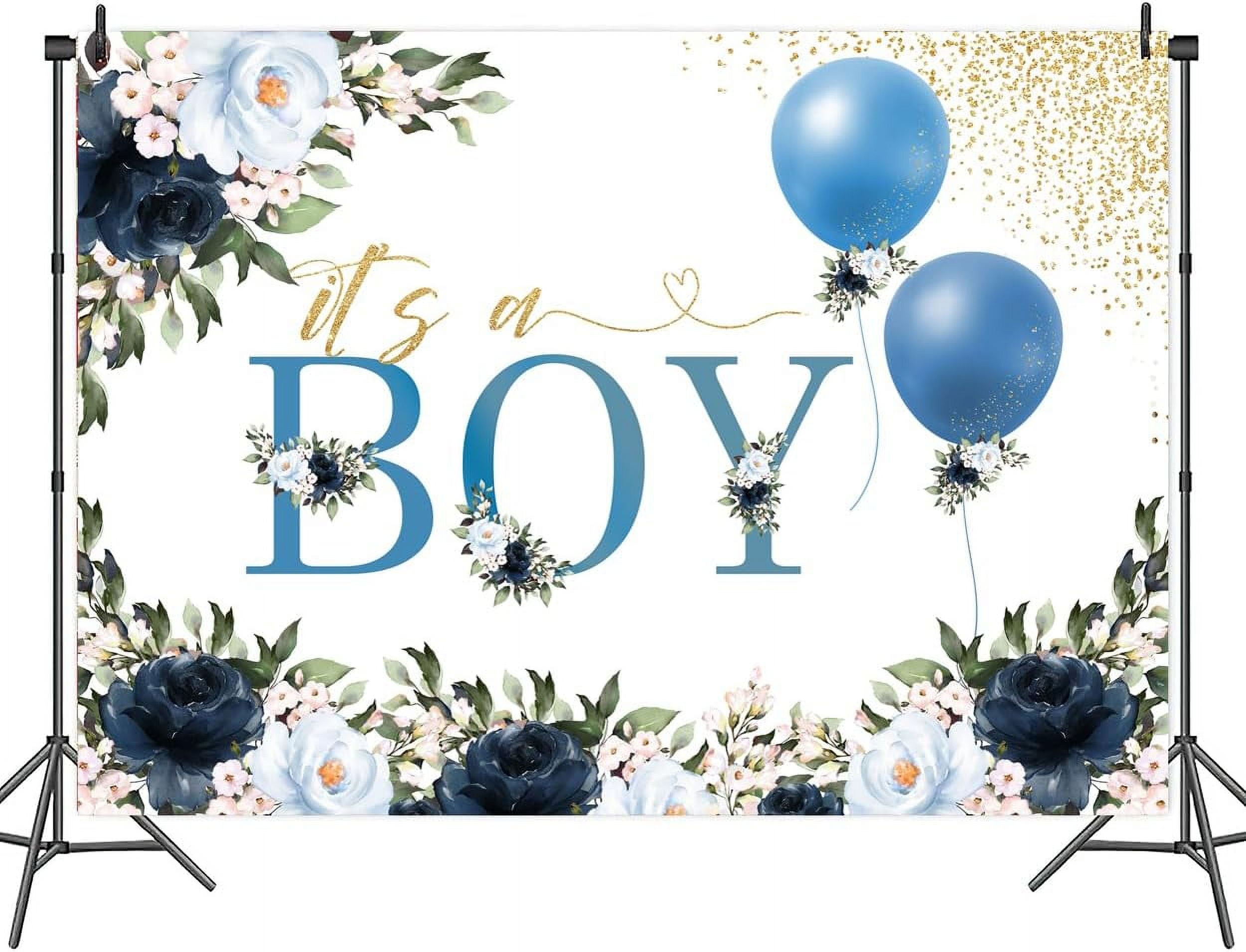 7 x 5 ftBoy Baby Shower Backdrop Its A Boy Banner Gender Reveals Blue ...