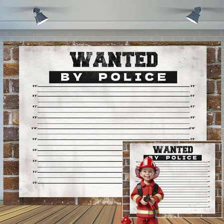 7 x 5 ftPolice Lineup Mugshot Photo Backdrop Photography Wanted by Police Background, Murder Party Jail Prison Suspect Height Chart Backdrops Photo Booth Prop Decorations Wall Decor Tablecloth