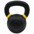 thumbnail image 1 of 7 x 5 x 9 in. 35 lbs Iron Kettlebell with Yellow Handles, 1 of 1