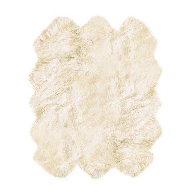 Luxurious Handmade New Zealand Sheepskin Fur Rug 7x6