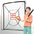 thumbnail image 1 of 7' x 7' Baseball & Softball Practice Hitting & Pitching Net similar to Bow Frame, Great for All Skill Levels, 1 of 8