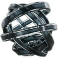 thumbnail image 1 of 7" x 7" Dark Blue Glass Brushed Ombre Twisted Knot Sculpture, by DecMode, 1 of 9