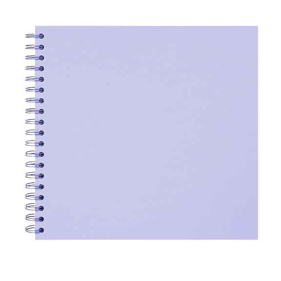 7 x 7 Inch Small DIY Scrapbook Photo Album with Window Design Cover 40 Pages Craft Paper Memory Book for Weeding Family Travel and Baby (Purple)