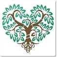 thumbnail image 1 of 7 x 7" Tree Heart Drawing Stencil Tree Branches Hollow Out Stencils Reusable Natural Plants Drawing Template Square Sign Home Decoration for Crafts Canvas Wall Floor Decor DIY Art, 1 of 9