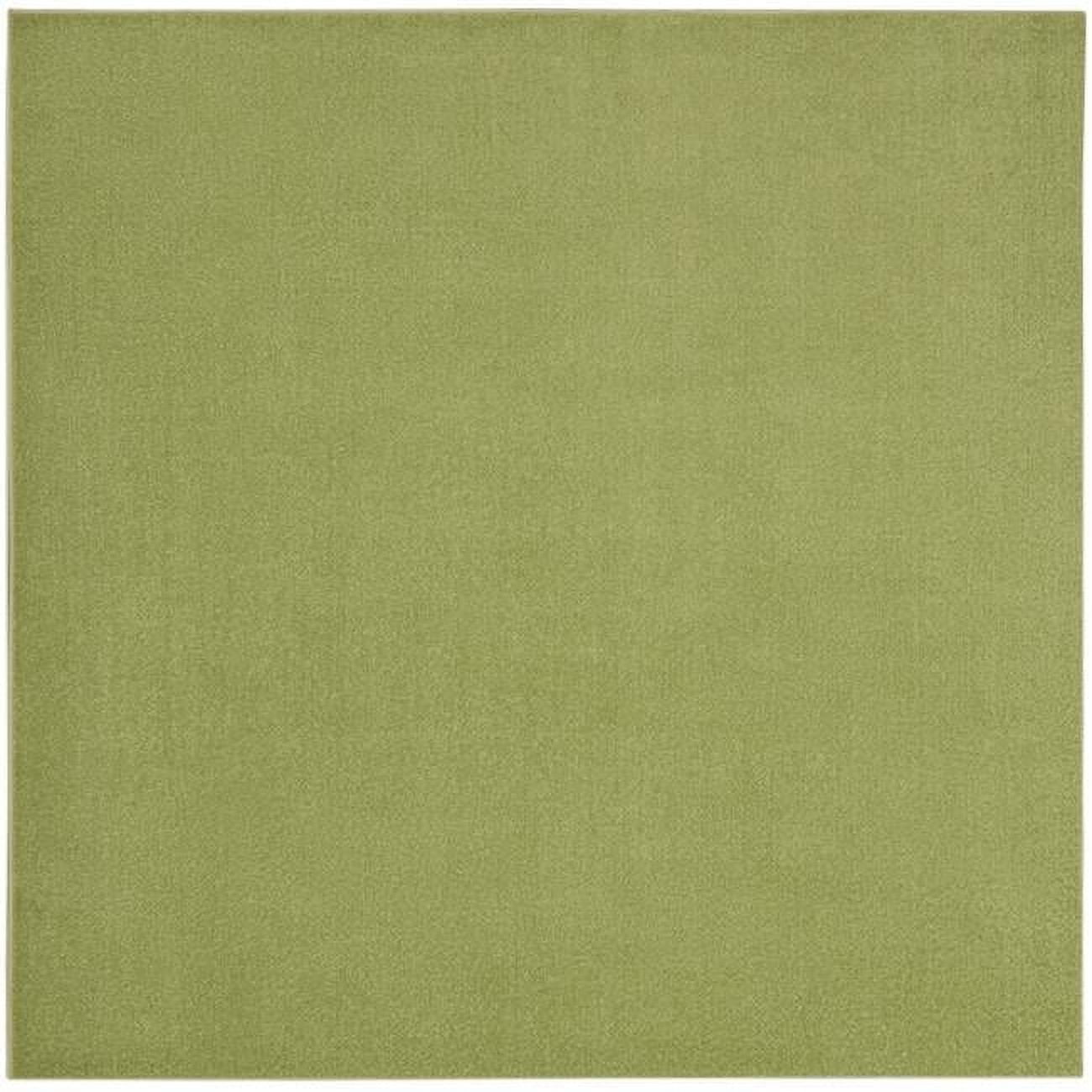 7 x 7 ft. Green Non Skid Indoor & Outdoor Square Area Rug - Green - 7 x 7 ft.
