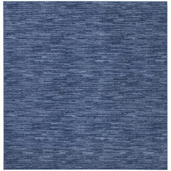 7 x 7 ft. Navy Blue Non Skid Indoor & Outdoor Square Area Rug - Blue - 7 x 7 ft.