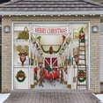 thumbnail image 1 of 7' x 8' Cozy Reindeer Barn Christmas Single Garage Door Banner - Warm Festive Outdoor Décor, 1 of 4