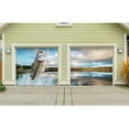 thumbnail image 1 of 7 x 8 ft. Bass Jumping Nature Door Mural Sign Split Car Garage Banner Decor, Multi Color, 1 of 1