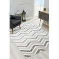 thumbnail image 1 of 7â€™ x 9â€™ Gray Distressed Chevron Area Rug, 1 of 9
