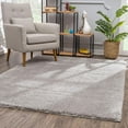 thumbnail image 1 of 7â€™ x 9â€™ Ivory Modern Solid Shag Area Rug, 1 of 7